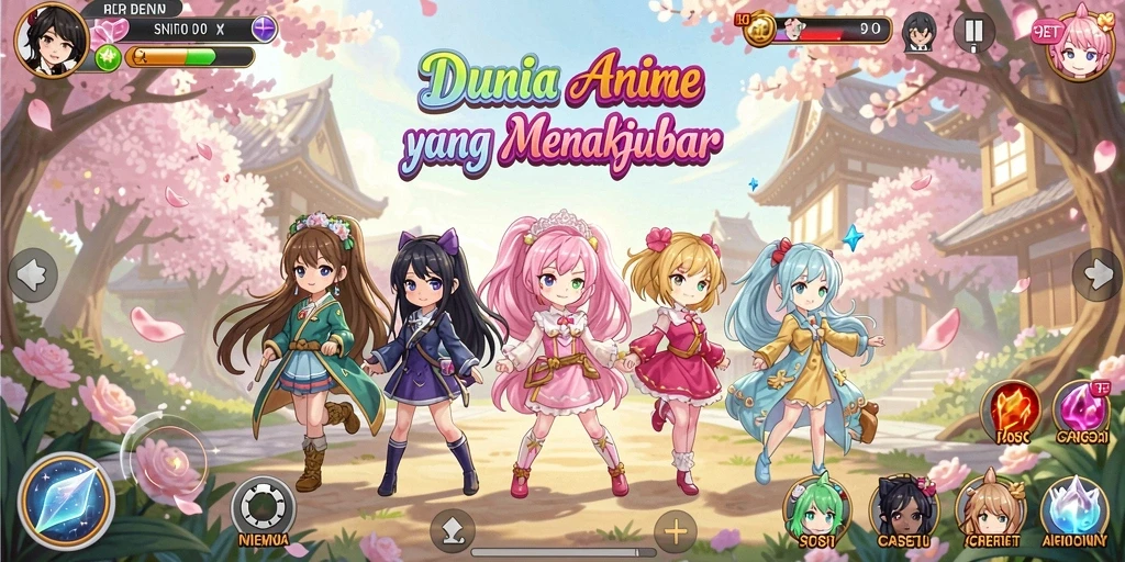 Tampilan seru dari gameplay 9ET yang penuh aksi Anime.