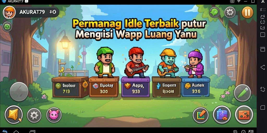 Tampilan menarik dari gameplay AKURAT79 yang menampilkan fitur Idle.