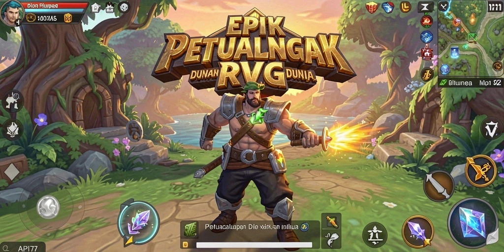 Tangkapan layar menampilkan aksi gameplay RPG yang intens dan mendebarkan.