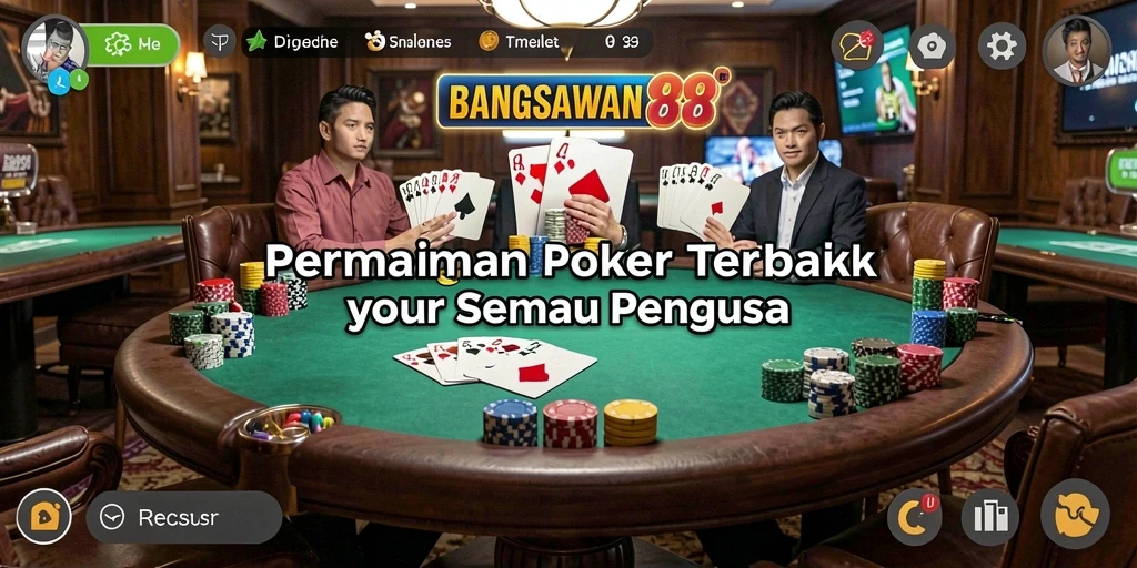 Tampilan gameplay poker yang menarik di BANGSAWAN88.