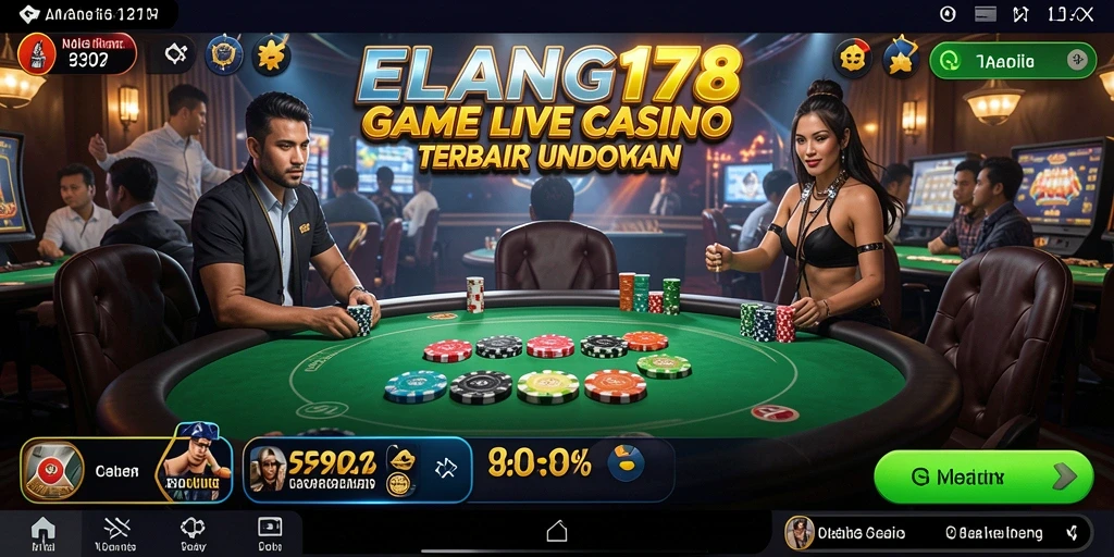 Tampilan menarik dari gameplay ELANG178 Live Casino yang full action.