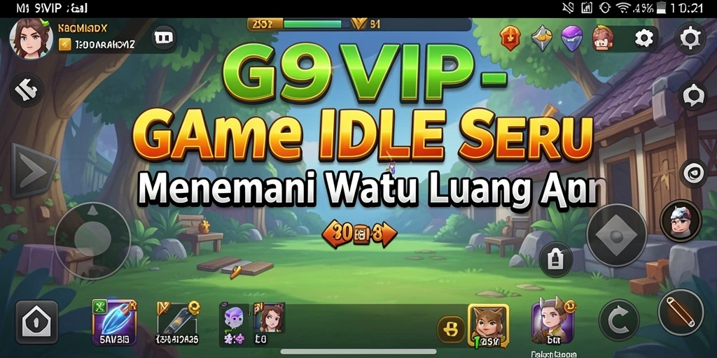 Screenshot G9VIP menampilkan antarmuka menyenangkan dan gameplay Idle yang menarik.