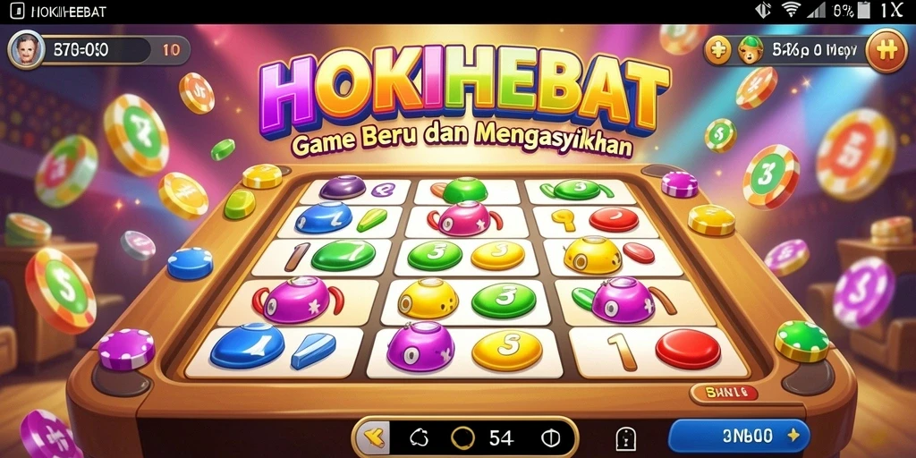 Tampilan gameplay HOKIHEBAT dengan suasana Bingo yang seru.