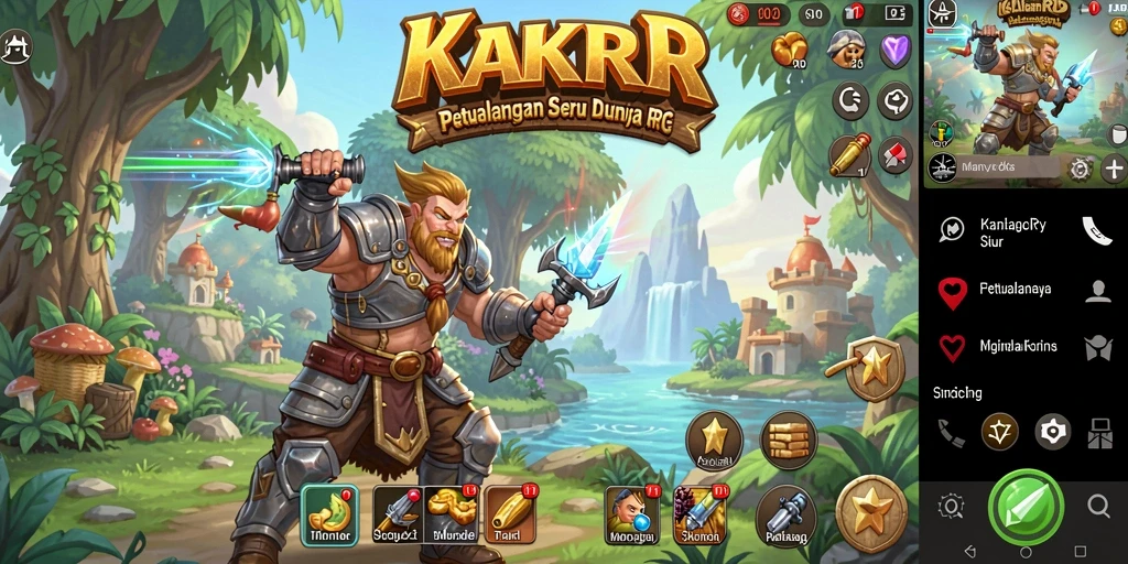 Gameplay RPG KAKRP yang mendebarkan dan penuh aksi.