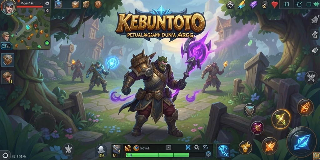 Gameplay seru KEBUNTOTO dengan pertarungan dinamis.