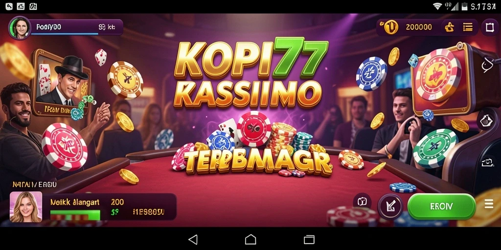 Tampilan gameplay Kasino KOPI77 yang seru dan menantang.