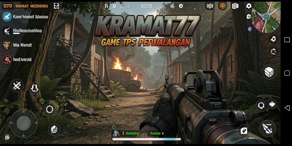 Gameplay seru KRAMAT77 dalam pertempuran TPS.