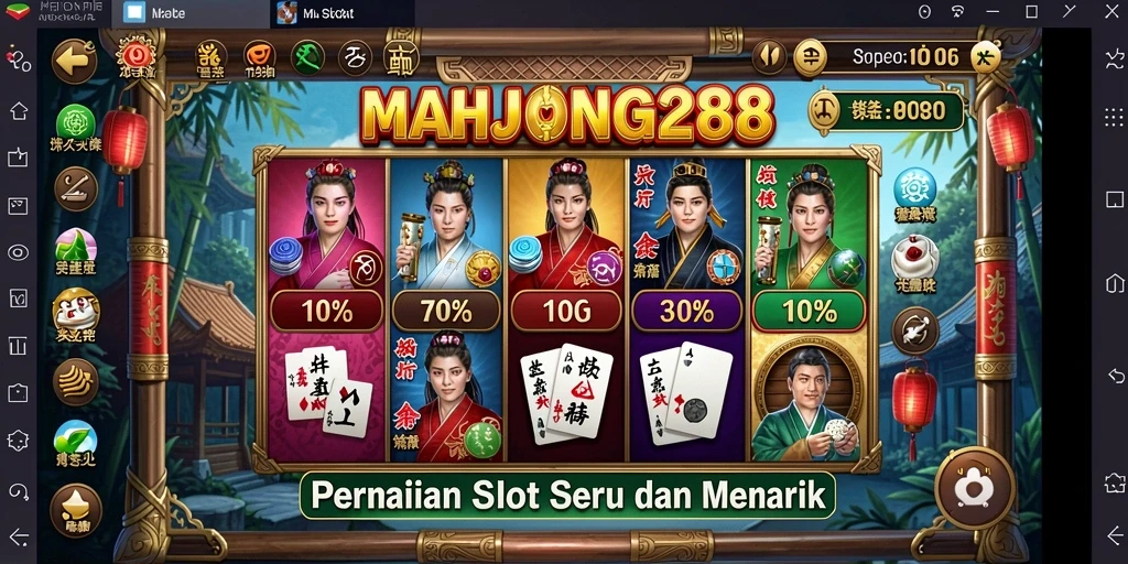 Screenshot menarik dari gameplay MAHJONG288 yang penuh warna.