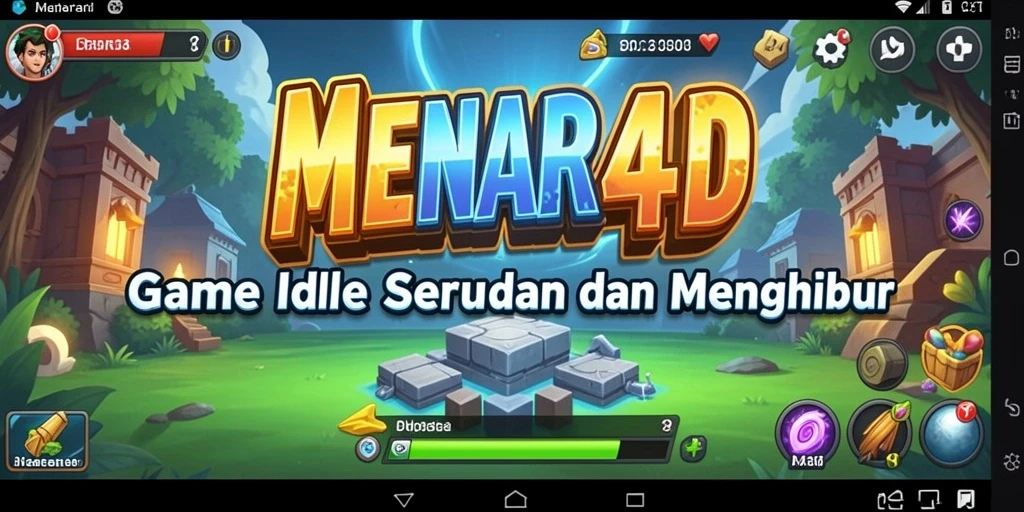 Screenshot MENARA4D menunjukkan menara yang semakin tinggi dan megah.