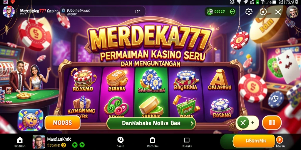 Tampilan gameplay mengasyikkan dari MERDEKA777, menyajikan pengalaman kasino yang nyata.