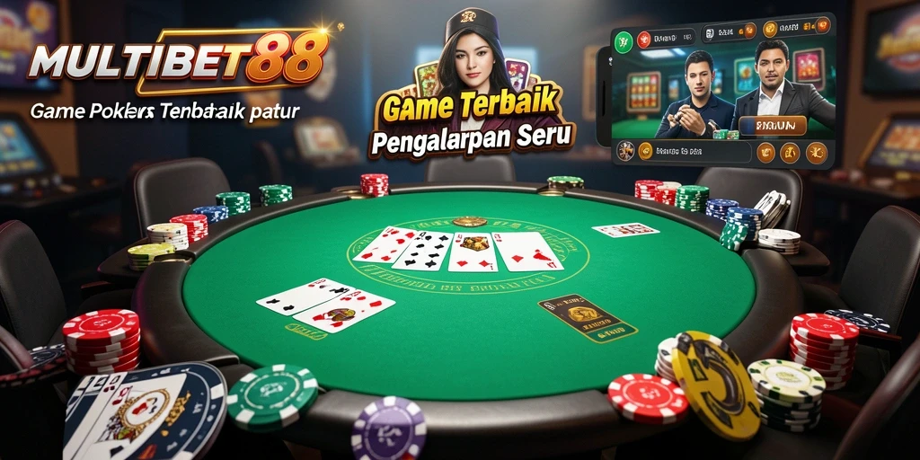 Tampilan menarik dari gameplay Poker di MULTIBET88.