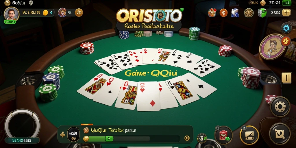 Tangkapan layar ORISTOTO menampilkan gameplay QiuQiu yang seru dan interaktif.