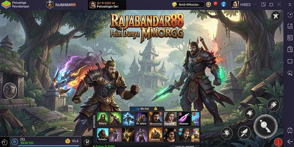 Tampilan gameplay epik dalam <strong>RAJABANDAR88</strong> yang penuh petualangan MMORPG.