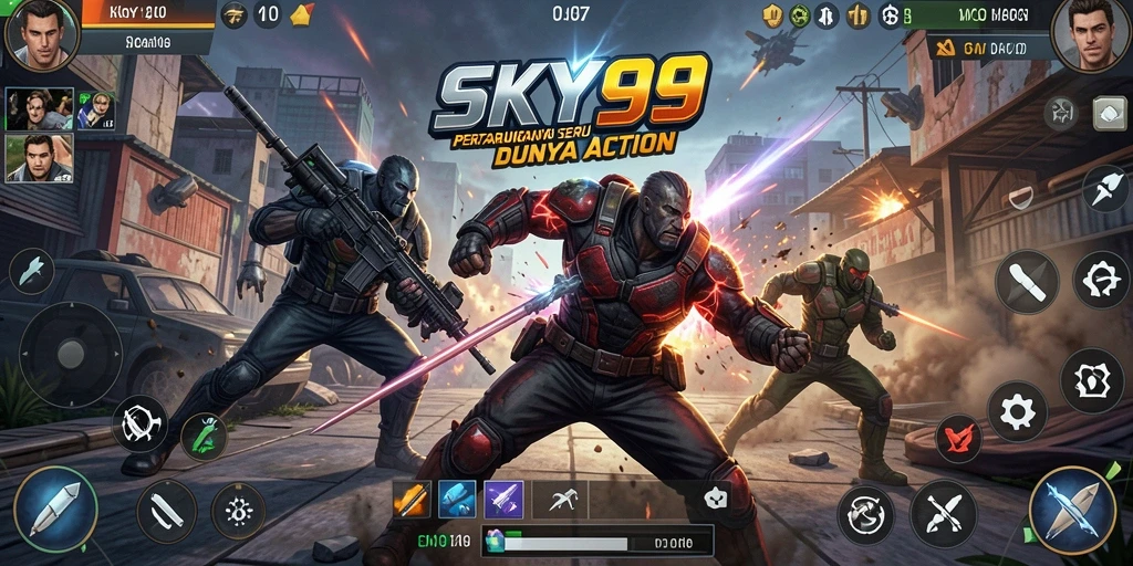 Tampilan grafik menakjubkan dari gameplay SKY99 yang mengasyikkan.