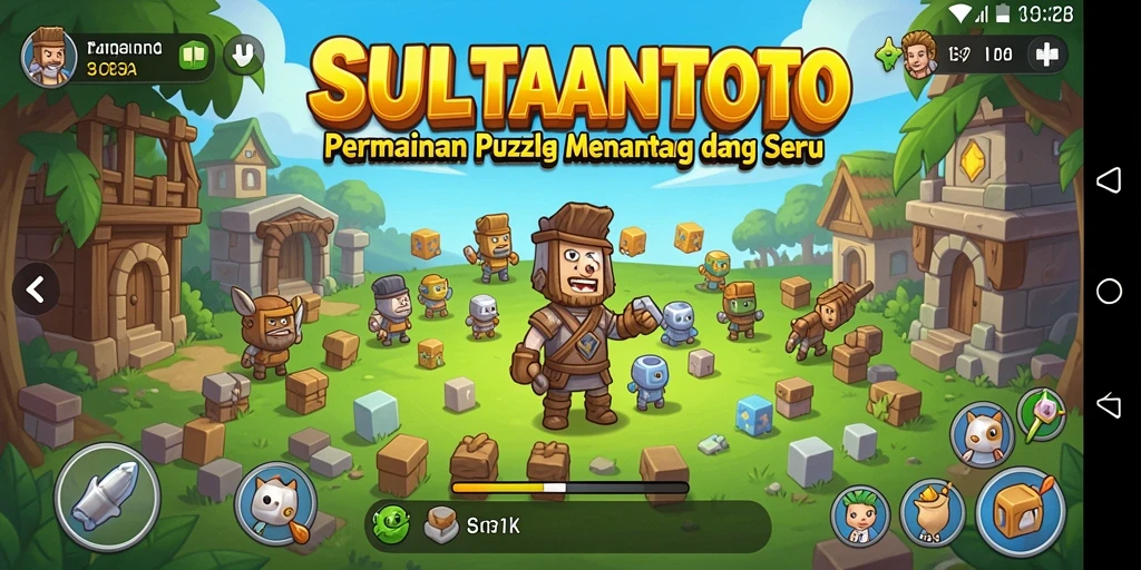 Tampilan gameplay seru dari SULTANTOTO yang penuh warna.