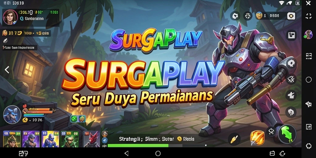 Screenshot SURGAPLAY menampilkan aksi intens dalam pertempuran strategi.