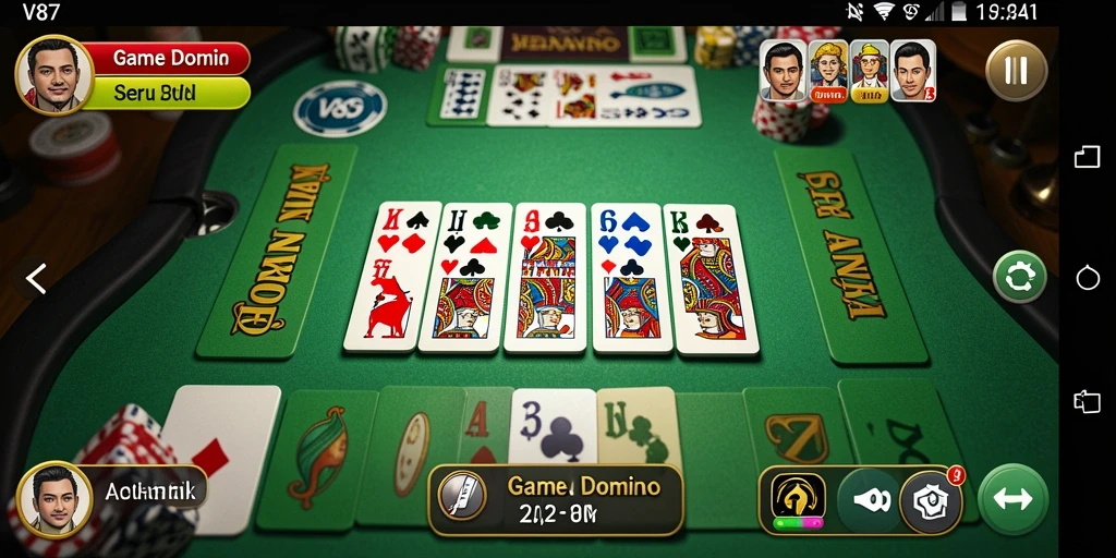 Tampilan menarik dari gameplay Domino V87 yang mengasyikkan.