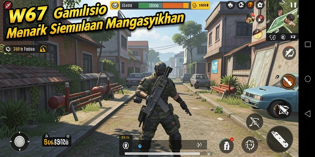 Tampilan gameplay W67 yang memukau dan interaktif.