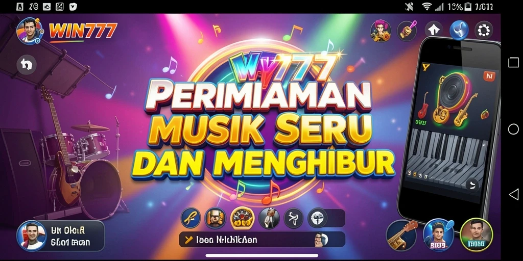 Tampilan gameplay WIN777 dengan berbagai pilihan lagu yang menarik.